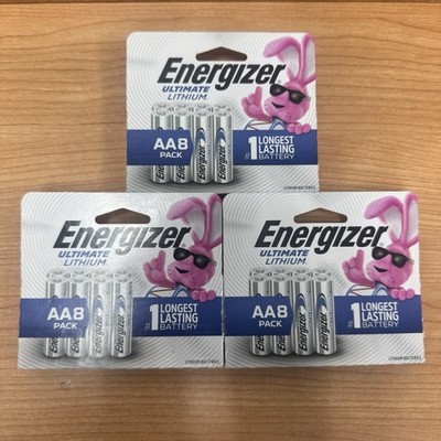 Energizer Ultimate Lithium AA Batteries 3 - 8 Packs (24 Batteries) EXP 12/2050