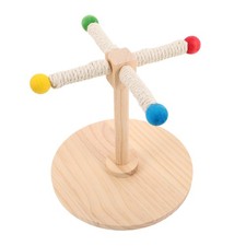 Parrot Rotating Stand Pole Bird Xylophone Toy Perches for Parakeets