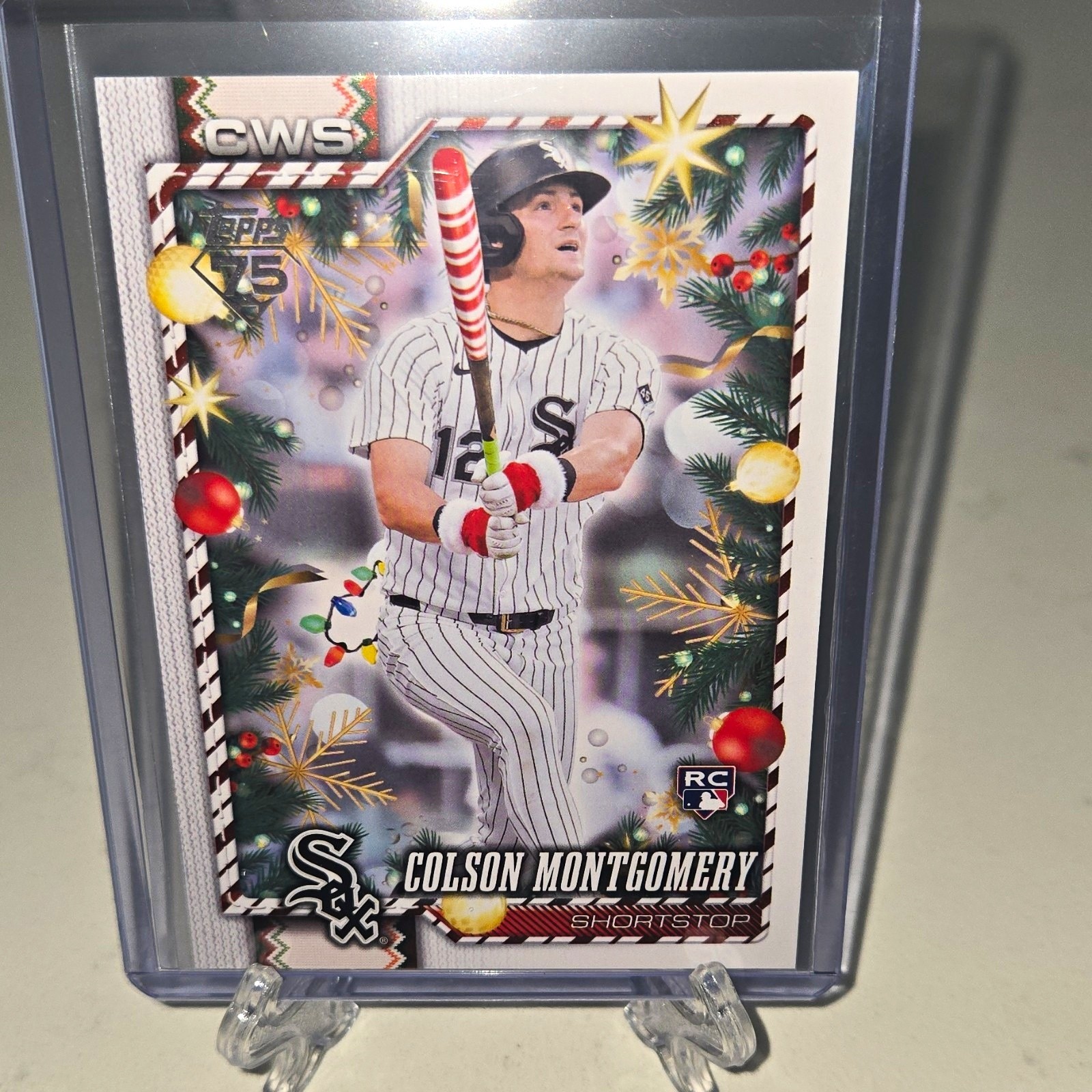 2026 Topps Holiday Colson Montgomery Chicago White Sox RC #H30 (SSP) Candy Cane