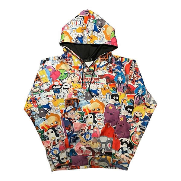 Multicoloured Cartoon Hoodie Children Unbranded Size 12-13 years 