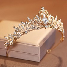 Women  s Gold Classical Wedding Crown Tiara Bridal Birthday Headpiece