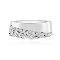 Cavill Ring 925 Sterlingsilber Platinierte Zirkon 0,80Ct Wellenform