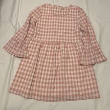 Urban Outfitters Sz S Pink White Gingham Checkered Cottage Seersucker Dress