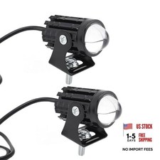 2Pcs Motorcycle LED Spotlight Yellow White High Low Beam Spot Lamp 8 to 80V
