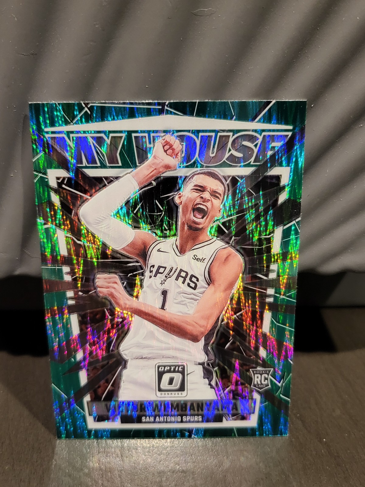 2023-24 Donruss Optic - My House Victor Wembanyama #6 Green Shock Prizm (RC)
