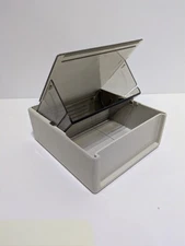 Vintage Fellowes 3.5" Floppy Disk Library Case Storage Box Slim Portable 10-disc