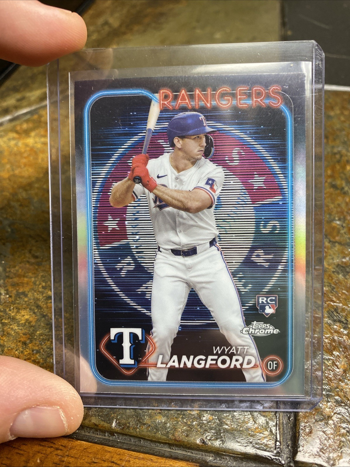 2024 Topps Chrome - Wyatt Langford #122 Lightboard Logo Refractor (RC)