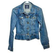 For Joseph Peplum Denim Jacket Women's Extra Small/Small 100 Cotton USA Vintage