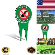 Double-Sided No Pooping Signs - Bold Graphics, Durable  Weather-Proof, 12"x6"