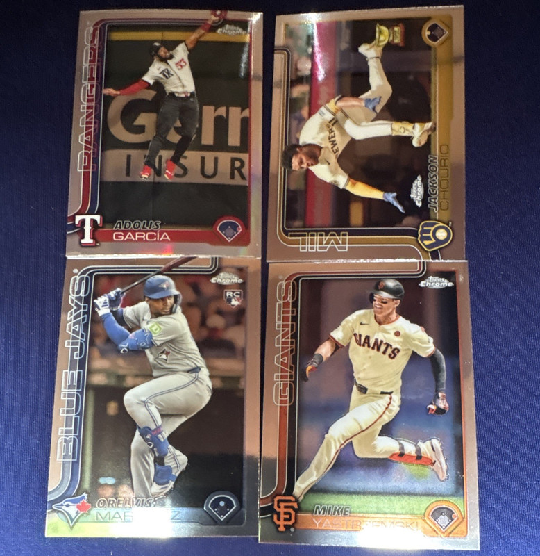 Topps 2024 Topps Chrome MLB Rookie Lot of 4 Garcia Chourio Martinez Yastrzemski