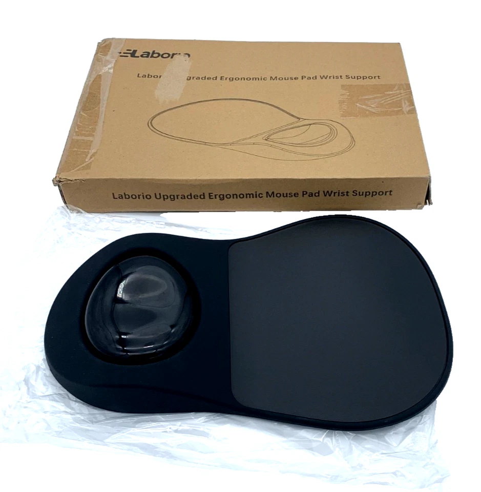 Laborio Ergonomic Black Mouse Pad Gel Wrist Rest Large( 10.6'' x 9'') New In Box - Image 4 of 4