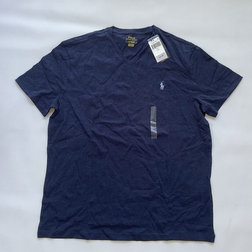 $ 45 Polo Ralph Lauren Herren V-Ausschnitt Kurzarm T-Shirt in Marine Größe L