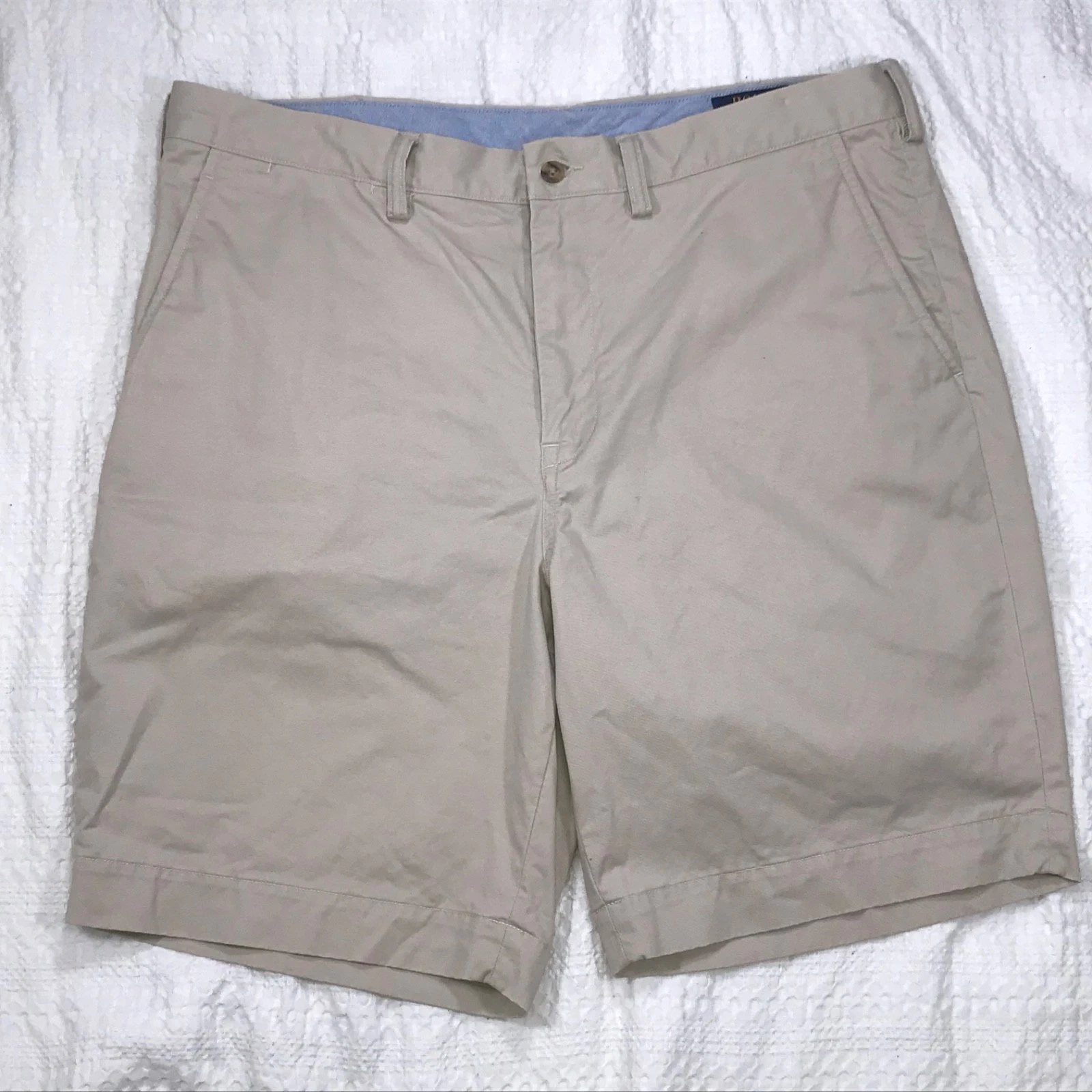Polo Ralph Lauren Beige Stretch Classic Fit Mens 36 Boxy Chino Shorts