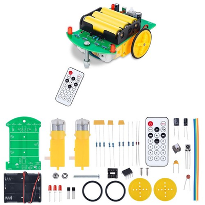 #ad #ad DIY Remote Control Car Kit Smart Robot Car Soldering Practice Electronics Kit $26.99