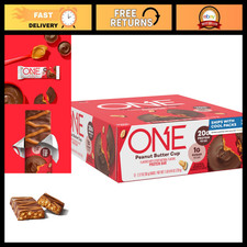 Protein Bars Peanut Butter Cup, 20g Protein, Gluten Free Snack, 12 Count Box