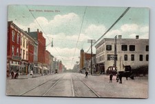 ALLIANCE OHIO OLD 1909 VIEW ON MAIN STREET POSTCARD (K-4-2)