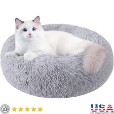 Donut Design Cat Dog Bed Washable Anti Slip Comfortable Indoor Pet Bed New