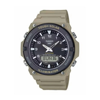 Casio Tough Solar Illuminator Analog Digital Watch, AQ-S820W-5AV, Beige/Blk, NEW