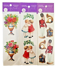 VTG 90s Grossman Gifted Michel  Company Stickers Floral Christmas Solider 3pks