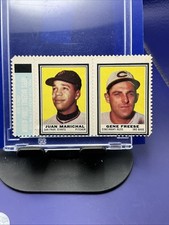 1962 Topps Stamps Panels #NNO Juan Marichal GIANTS & Gene Freese REDS Mint