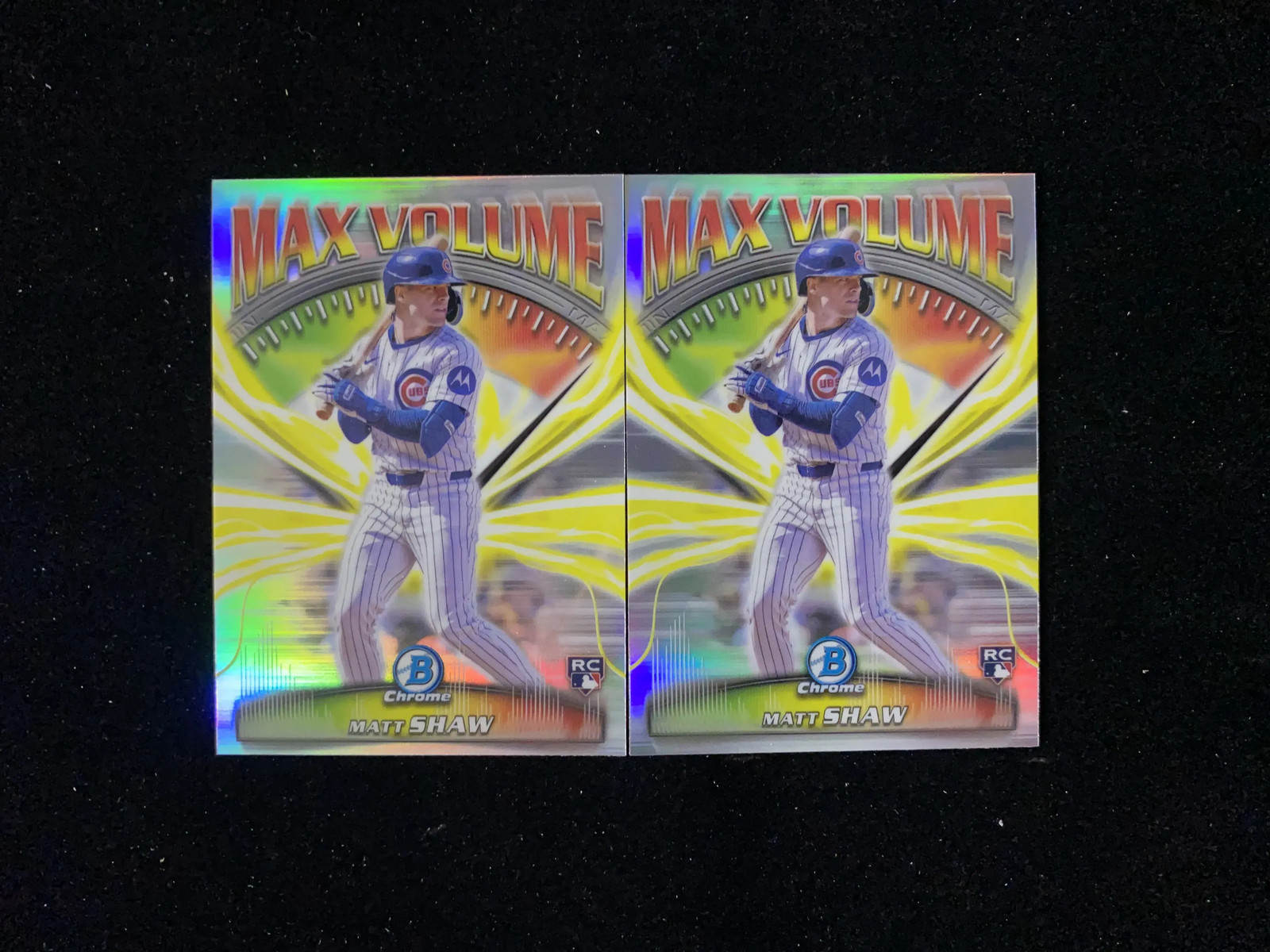 2025 Topps Bowman Chrome Max Volume #MV-3 Matt Shaw RC Rookie Cubs Lot 2 OC19