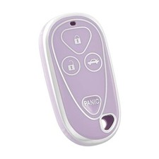 for Acura Key Fob Cover, Soft TPU Protection Key Fob Case Silver Purple