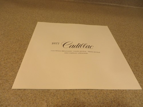 ORIGINAL 1977 CADILLAC FLEETWOOD, COUPE & SEDAN DEVILLES & LIMO SALES BROCHURE