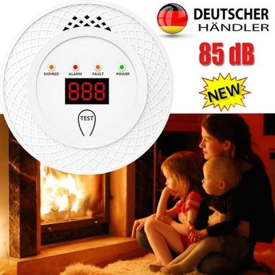CO Melder Rauch und Kohlenmonoxid-Melder, mit LCD Anzeige Prüftaste CO Alarm DHL