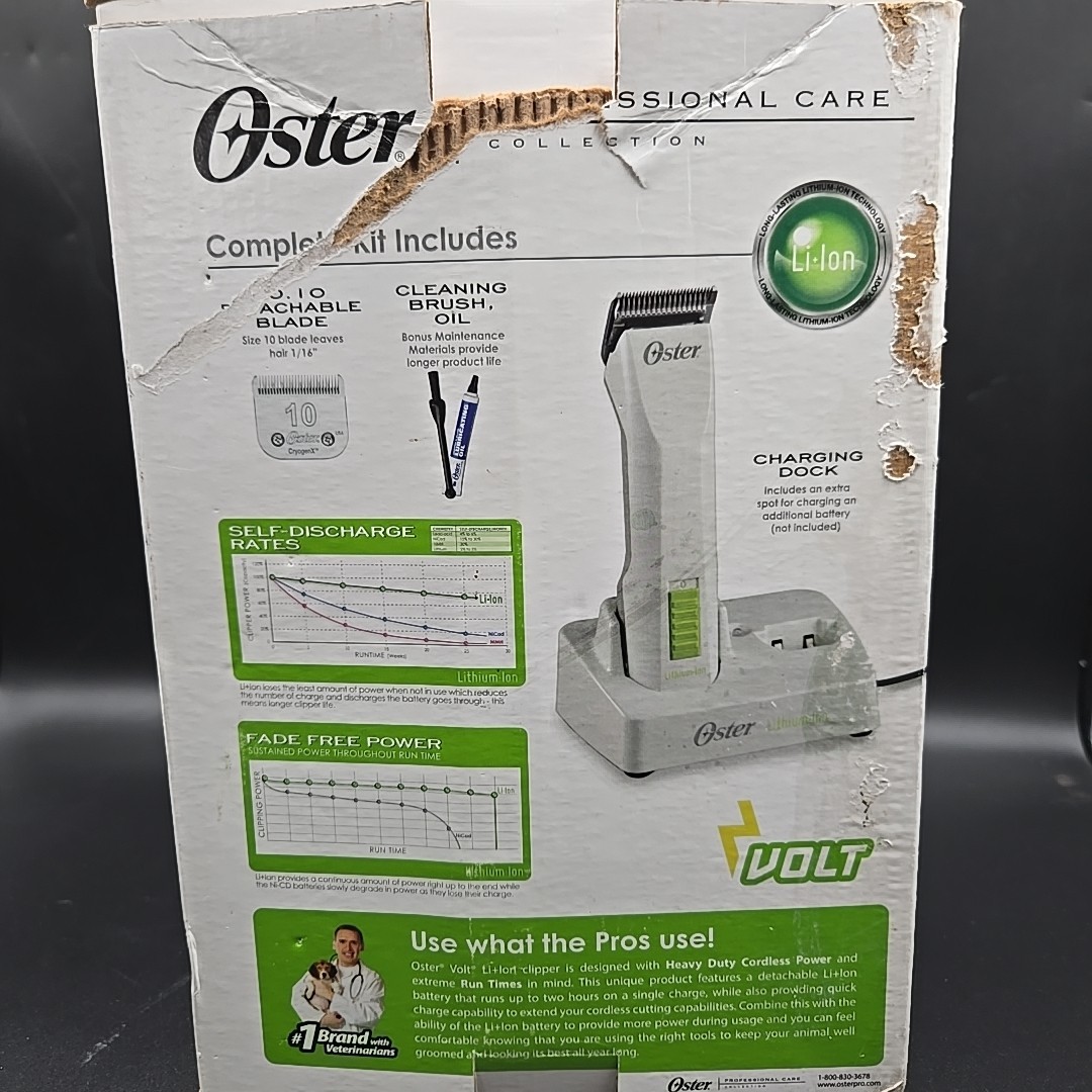 Clipper Kit Oster Volt Lithium Ion Cordless Pet Clipper Read