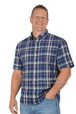 Big Mens Espionage Linden Short Sleeve Check Shirt