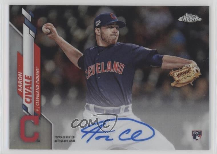 2020 Topps Chrome Rookie Auto Refractor 7/499 Aaron Civale #RA-AC Auto 1lj1