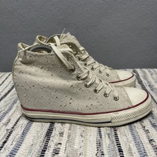 Converse Chuck Taylor All Star Lux Hidden Heel Wedge Twill Knit 9 Beige