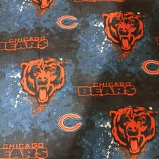 22" x 42" Remnant Chicago Bears RETRO NFL Cotton Fabric