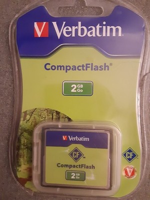 Verbatim 47012 2GB CompactFlash CF Memory Card - Brand New - Green Packaging