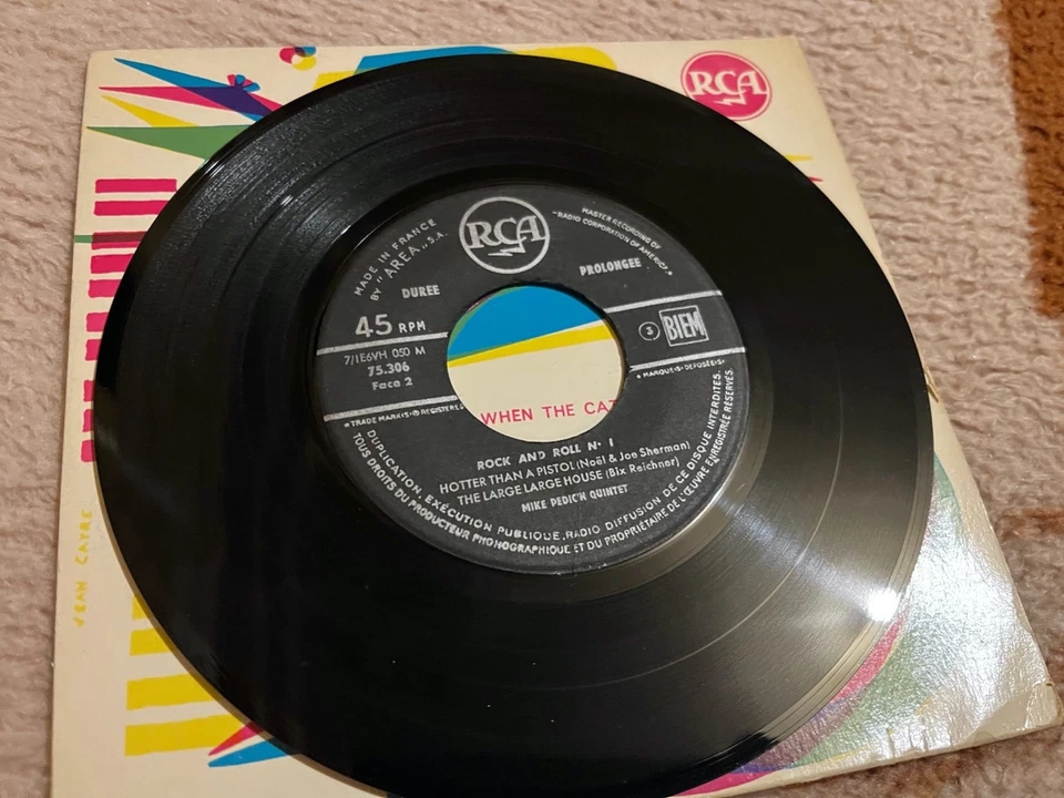 EP MIKE PEDICIN QUINTET rare ROCKAND ROLL n°1 parfait état années 50 RCA - Photo 3/3