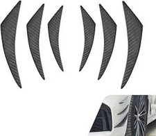 6PCS Car Spoiler Canards Kit, Self-Adhesive Front Bumper Lip Splitter, Universal