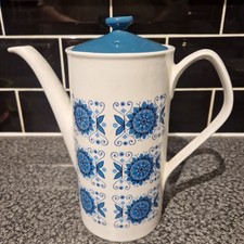 J&G Meakin Blue Floral Coffee Pot