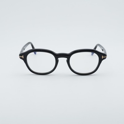 Tom Ford Women Eyeglasses Black Blue Block Round FT5871-B 001 NEW AUTHENTIC NEW Tom Ford FT5871-B 001 Black/Clear Blue Light Block 49mm  main image 4