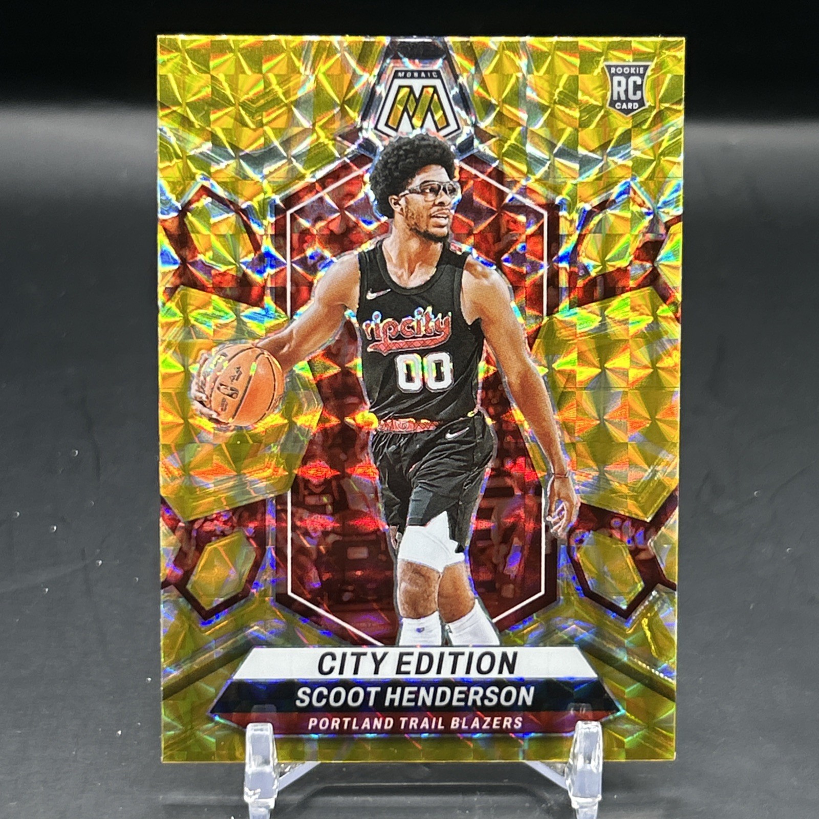 2023-24 Panini Mosaic - City Edition Scoot Henderson #275 Reactive Yellow (RC)