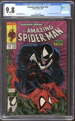Amazing Spider-Man #316 CGC 9.8 (W) Classic Todd McFarlane Venom Cover