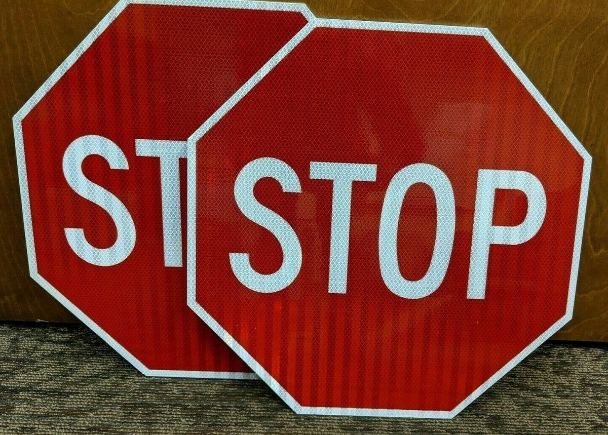 【最終値引】 Stop Sign ストップサイン　アメリカン　ビンテージ Vintage Authentic Retired Used Stop Sign Reflective Street