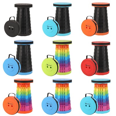 Klapphocker Teleskop Sitz Camping Einziehbar Verstellbar Outdoor Tragbar