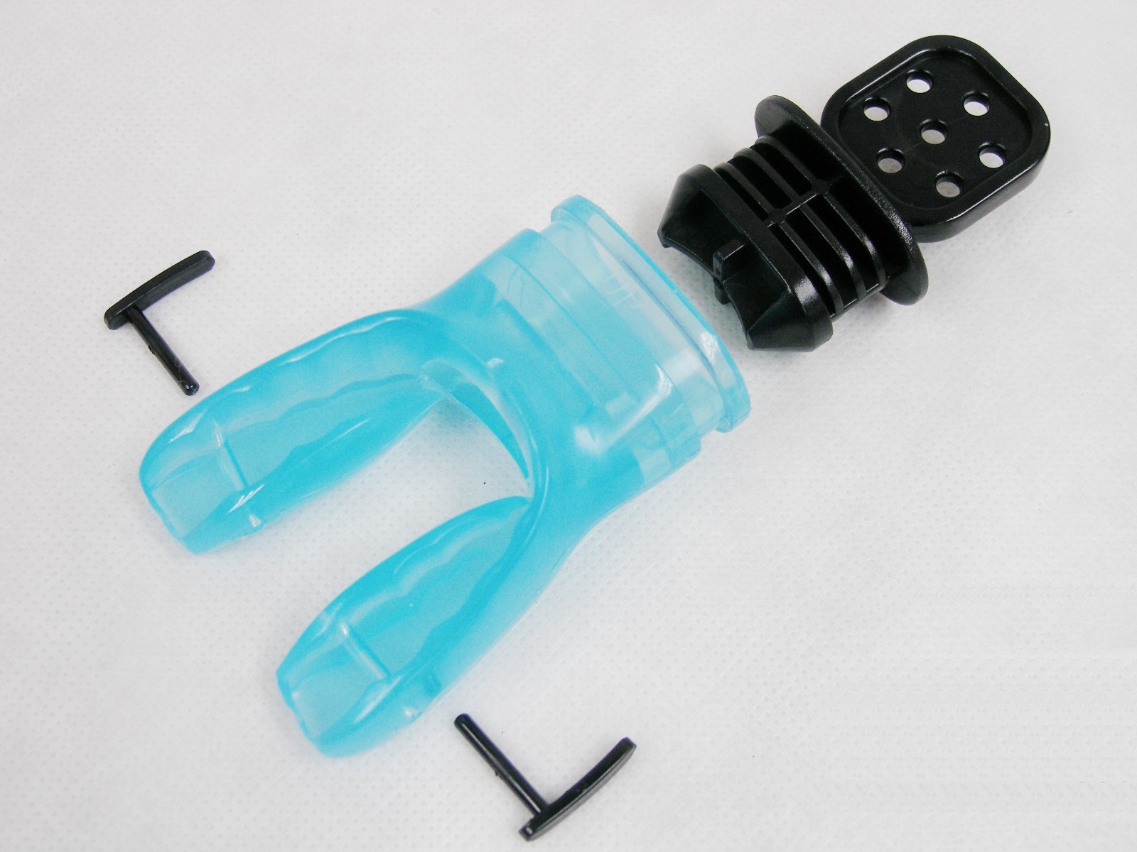 OTG Scuba Diving Moldable Mouthpiece (Transparent Blue) with Tie Wrap 