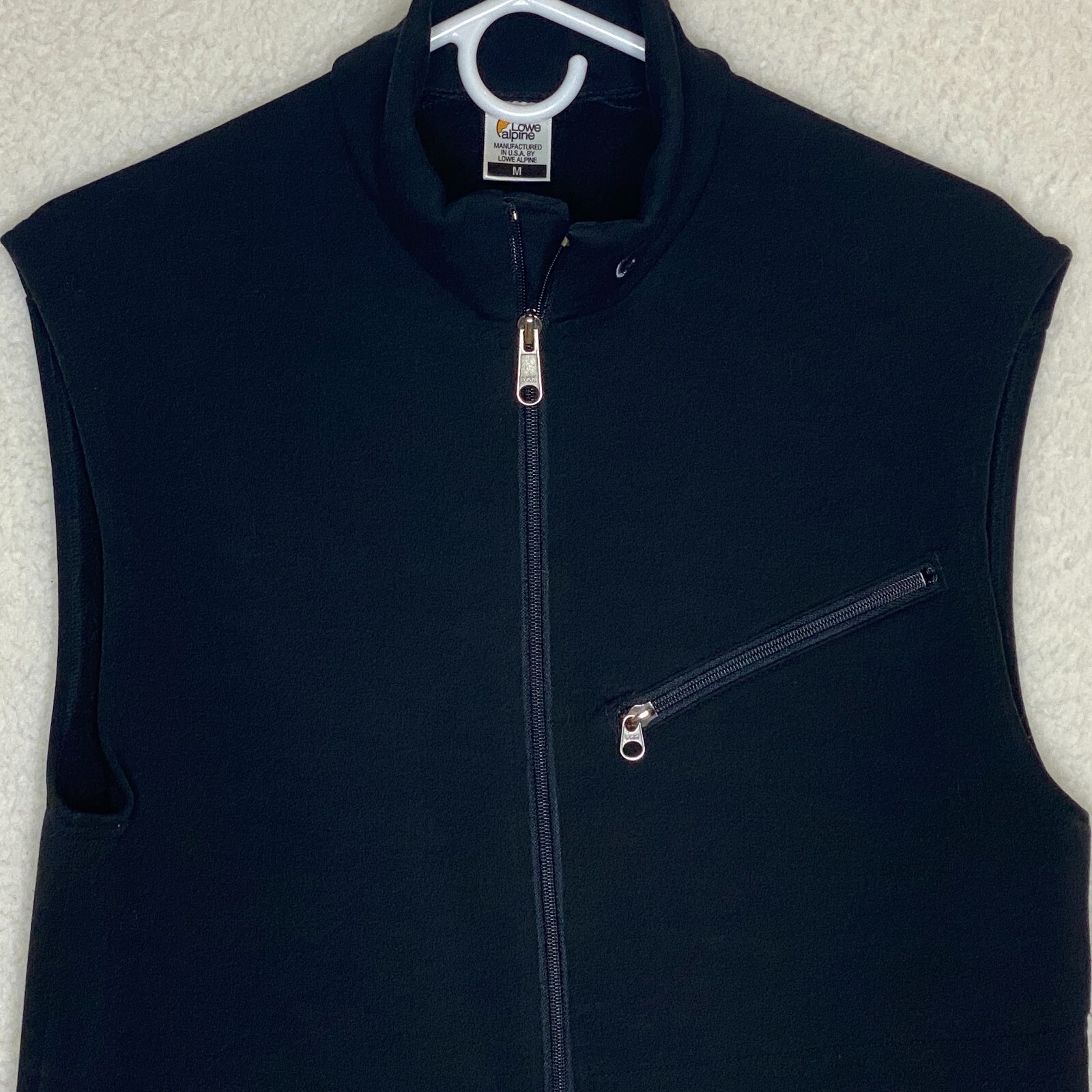 ARC'TERYX Gilet donna pile Lowe Alpine taglia M vintage Polartec nero sottile leggero