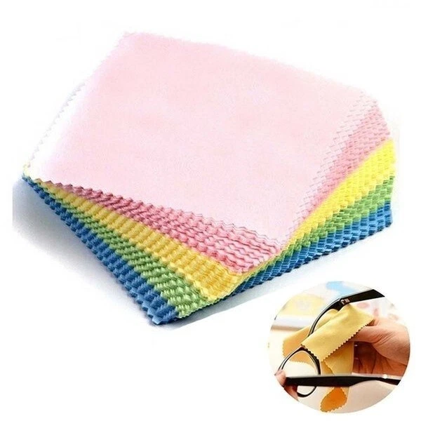 10Pcs Sunglasses Eyeglass Cleaning Cloth Microfiber Clean Lenses Cloth Wipes  