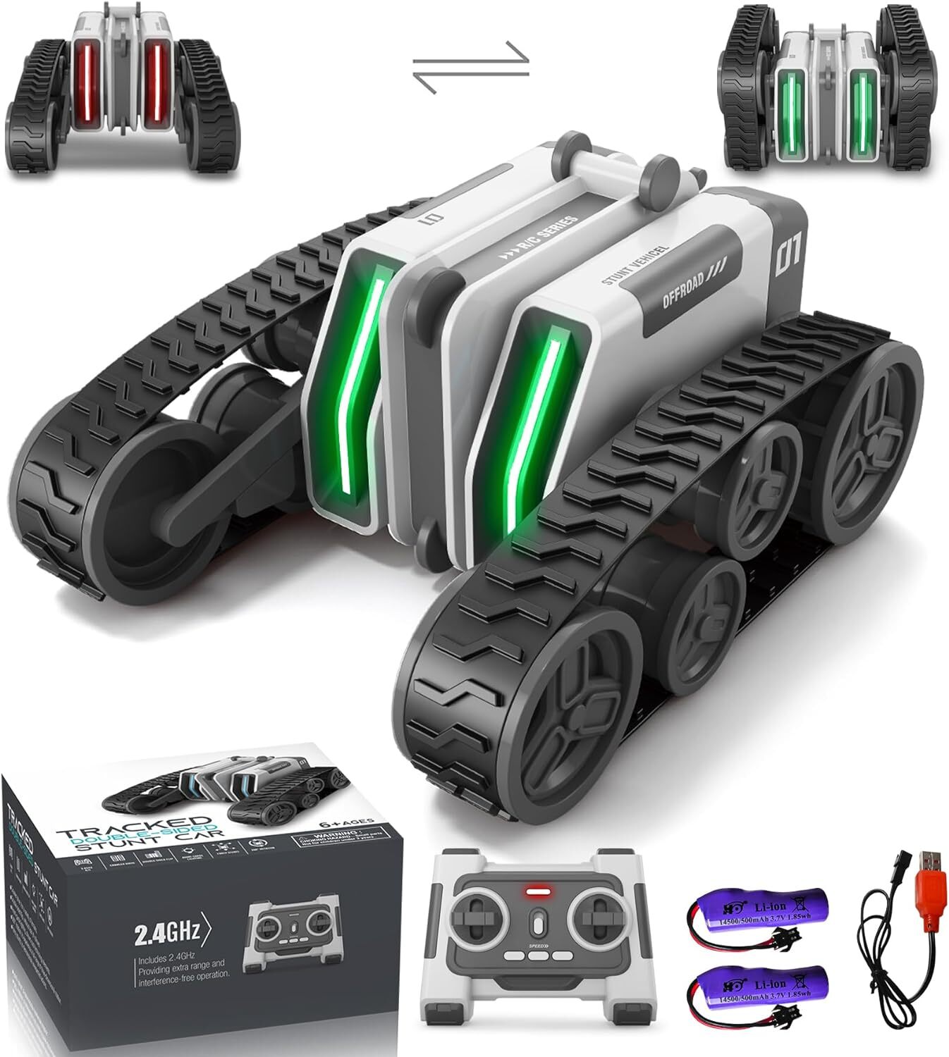 S With Tracked Double-sided Rc Crawler Driving 360&deg; Rotating Toy Gifts