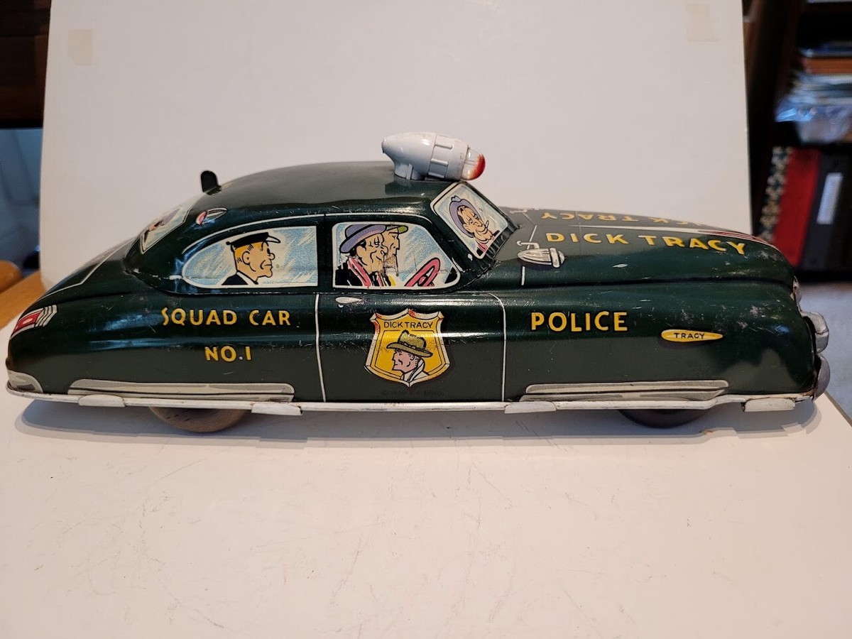 NICE VINTAGE 1949 MARX TIN LITHO WIND UP DICK TRACY #1