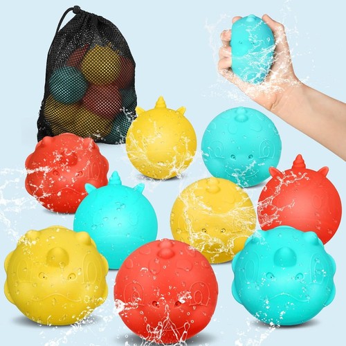 Wiederverwendbare Wasserballons, 12PCS Silikon Wasserballons Spielzeug, weich ab - Bild 8 von 8