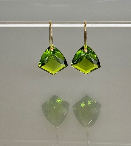 Boucles D'oreilles Puces PERIDOT Rond 5mm – Argent Sterling 925 – Naturel