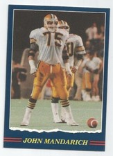 1989 JOGO CFL JOHN MANDARICH EDMONTON ESKIMOS #72 (KENT STATE MAC)